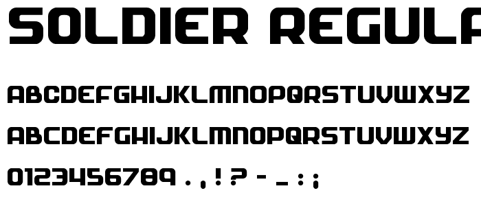 Soldier Regular font